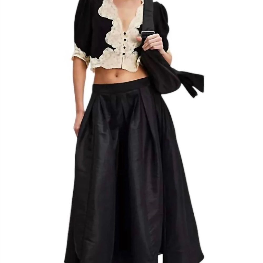 Free People Emilia Black A-Line Skirt - Picture 4 of 8